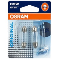 Автолампа галогенная OSRAM C5W  FESTOON T10,5X36 12V 5W (2шт.)