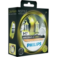 Автолампа галогенная PHILIPS H7 COLORVISION YELLOW 12V 55W  (2шт.)