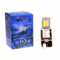 Светодиодная автомобильная лампа DLED H3 - 5 SMD 5050 (2шт.)