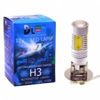Светодиодная автомобильная лампа DLED H3 - 10W + Линза CREE (2шт.)